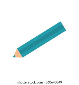 Wooden colored pencil icon vector illustration graphic design