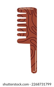 wooden comb ecological sustainability icon isolated