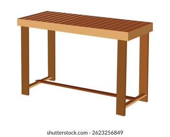 Mesa de consola de madera con diseño de listones y patas resistentes para una decoración moderna del hogar