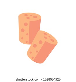 wooden cork of bottle isolated icon vector illustration design