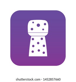 Wooden cork icon digital purple for any design isolated on white vector illustration
