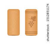 Wooden cork for wine vector design illustration isolated on white background