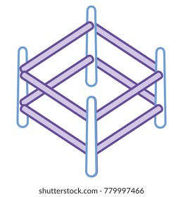 wooden corral isolated icon