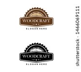 wooden craft logo design icon