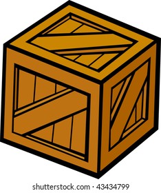 caja o caja de madera