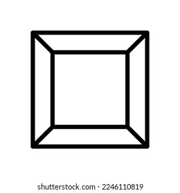 Wooden crate icon line isolated on white background. Black flat thin icon on modern outline style. Linear symbol and editable stroke. Simple and pixel perfect stroke vector illustration