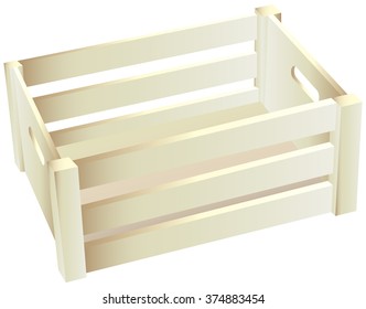 Wooden crate isolated on white
