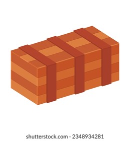 Cárcel de madera para la ilustración vectorial de almacenamiento. Dibujo de dibujos animados de recipientes, cajones o estuches para mercancías o paquetes aislados sobre fondo blanco. Cargo, concepto de servicio de entrega
