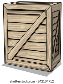 Wooden Crate Vector Illustration Stock Vector (Royalty Free) 242184712