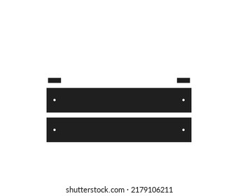 wooden crate for vegetables icon. farming, crop and harvest symbol. isolated vector image in simple style