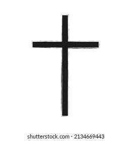 Wooden Cross On White Background Stock Vector (Royalty Free) 2134669443 ...