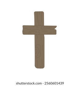 Wooden Cross Religion Vector Illustration