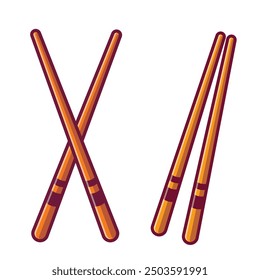 Wooden crossed Chopsticks and parallel chopsticks 