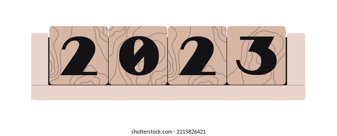 wooden cubes with the text 2023