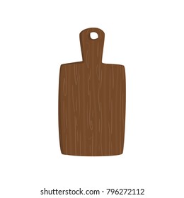 Wooden cutting board cartoon vector Illustration