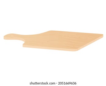 Wooden cutting board. Illustration isolated on white background.