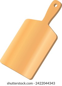 Wooden Cutting Board Isolated Vector Illustration