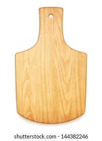 wooden cutting board on white background eps10 vector illustration