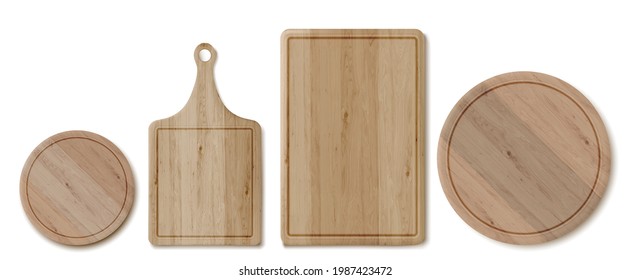 wooden cutting board on a white background. vector illustration