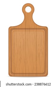 wooden cutting board vector illustration isolated on white background