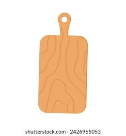 Wooden cutting board. vector illustration isolated on white background