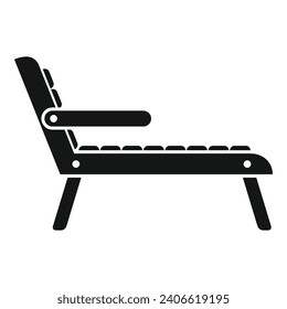 Wooden deck icon simple vector. Outdoor furniture. Parasol activity park