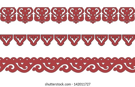 The wooden decorated for window. Vector illustration.