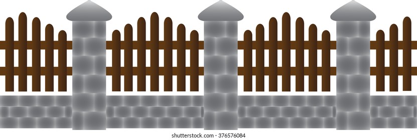 Wooden decorative fence