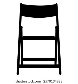 Wooden Desk Chair silhouettes vector illustration