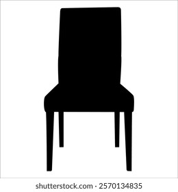 Wooden Desk Chair silhouettes vector illustration