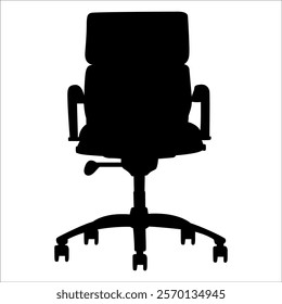 Wooden Desk Chair silhouettes vector illustration