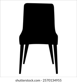 Wooden Desk Chair silhouettes vector illustration