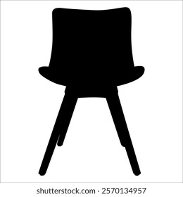 Wooden Desk Chair silhouettes vector illustration