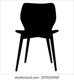 Wooden Desk Chair silhouettes vector illustration