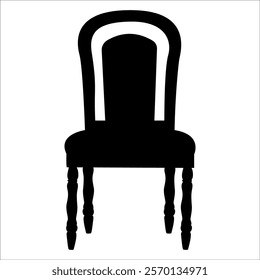 Wooden Desk Chair silhouettes vector illustration