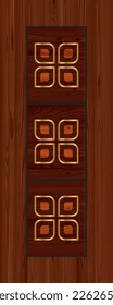 Wooden digital print door skin design 3d illustration.laminated modern door design and background wallpaper