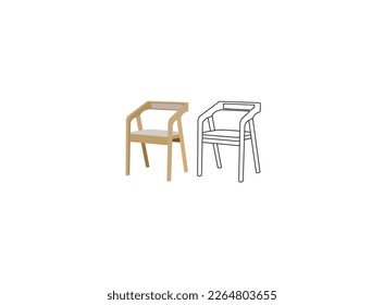 Wooden dining chair Modern and Contemporary Dining Chairs. 
Shilpi Handicrafts Wooden Armrest Chair for Home and Office. Lily Dining Chair with Wood Base .