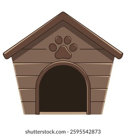 Wooden dog house icon vector