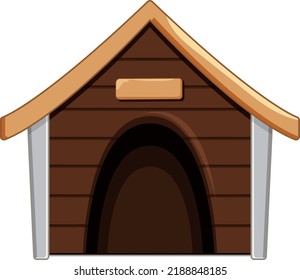 Wooden Dog House Isolated illustration