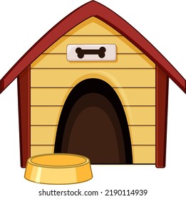 Wooden Dog House Isolated illustration