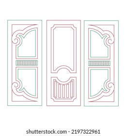  Wooden Door Panel CNC Cutting