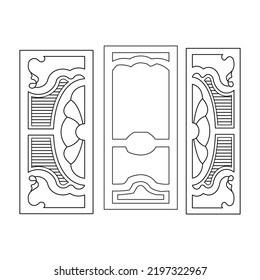  Wooden Door Panel CNC Cutting