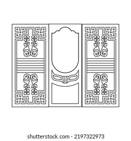  Wooden Door Panel CNC Cutting