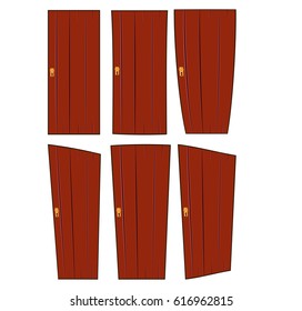 wooden door  set vector symbol icon design. Beautiful illustration isolated on white background
