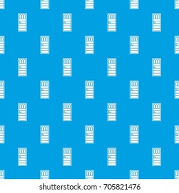 Wooden door with three glasses pattern repeat seamless in blue color for any design. Vector geometric illustration