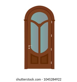 wooden door vector