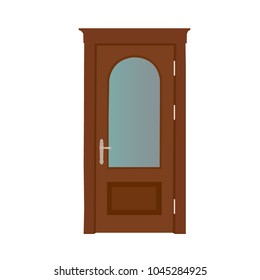 wooden door vector