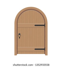 Wooden door vector design illustration isolated on white background