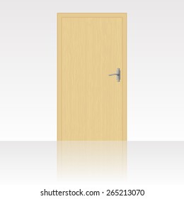 Wooden door. Vector illustration