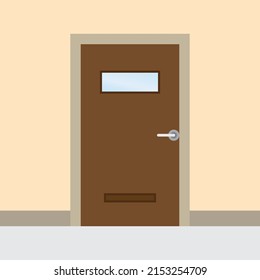 wooden door vector for website symbol icon presentation